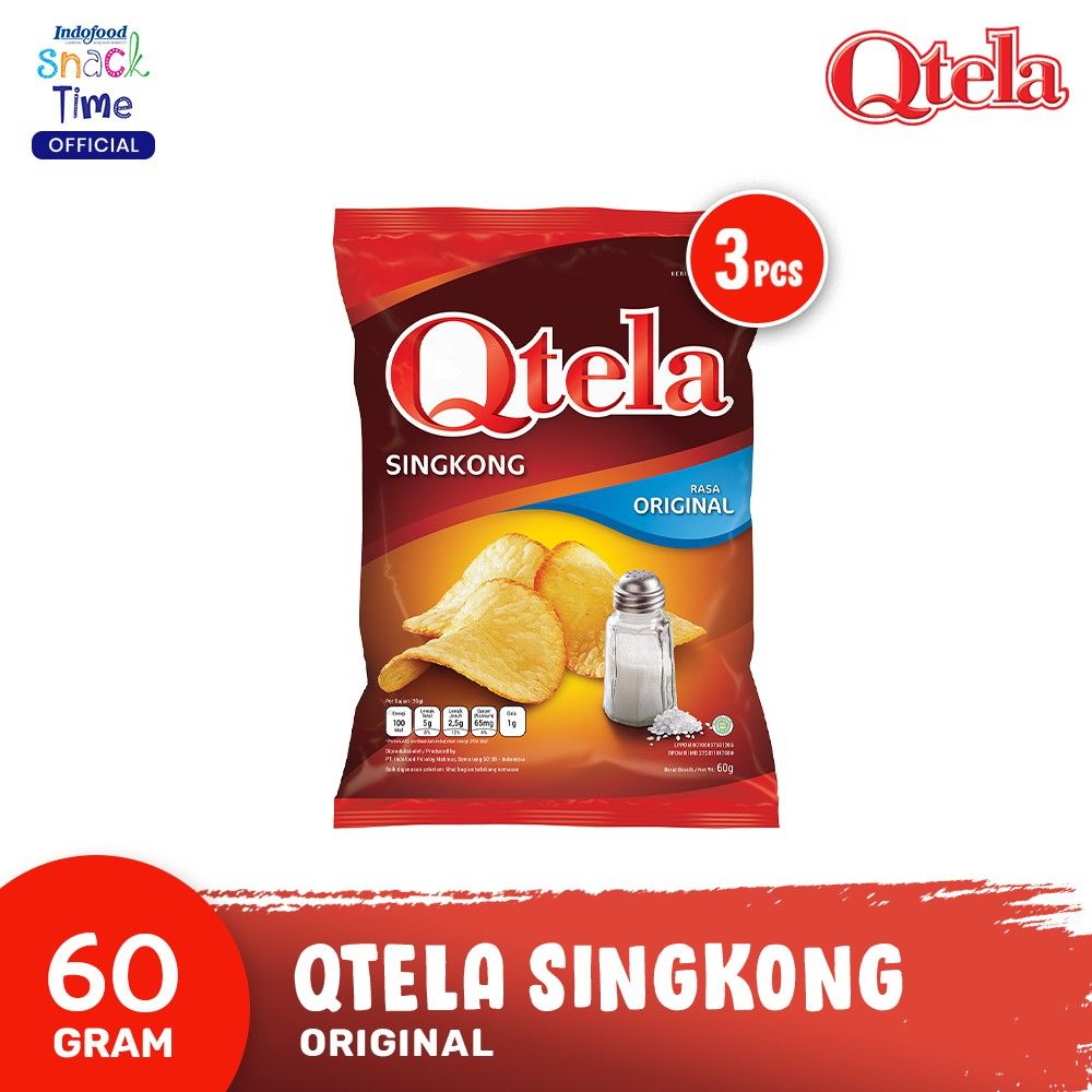 Qtela Singkong Original 60 Gr - 3 Pcs - 1