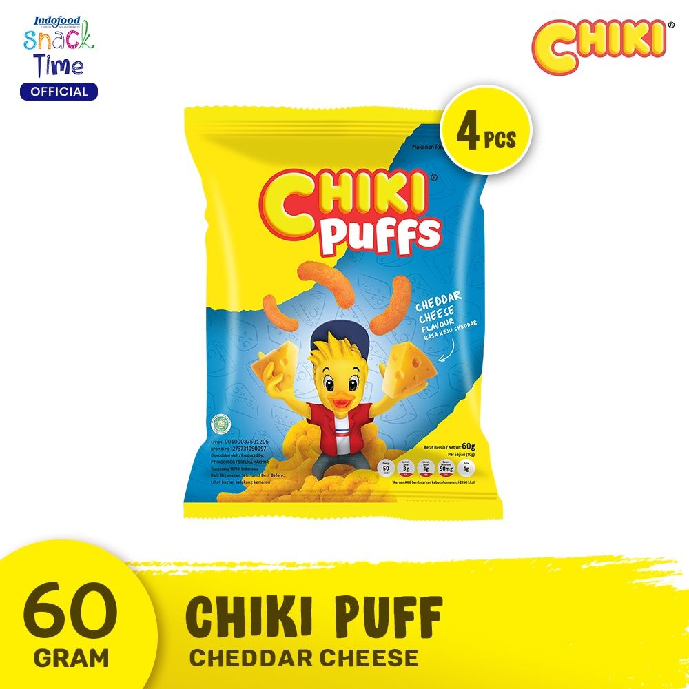 Chiki Puffs Cheddar Cheese 60 Gr - 4 Pcs - 1