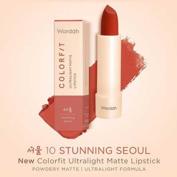 Wardah Colorfit Ultralight Matte Lipstick Korean Limited Edition Stunning Seoul - 1