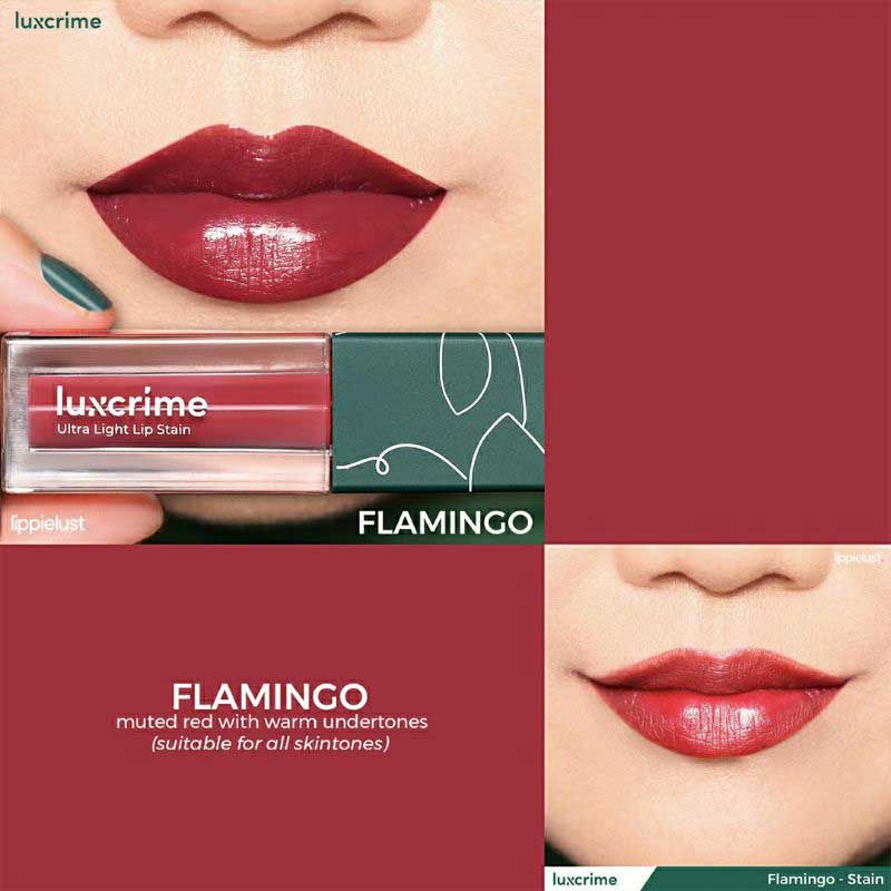 Luxcrime Ultra Light Lip Stain Lip Tint Flamingo - 1