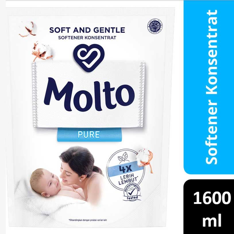 Molto Pelembut Softener Dan Pewangi Pure 1600Ml - 1