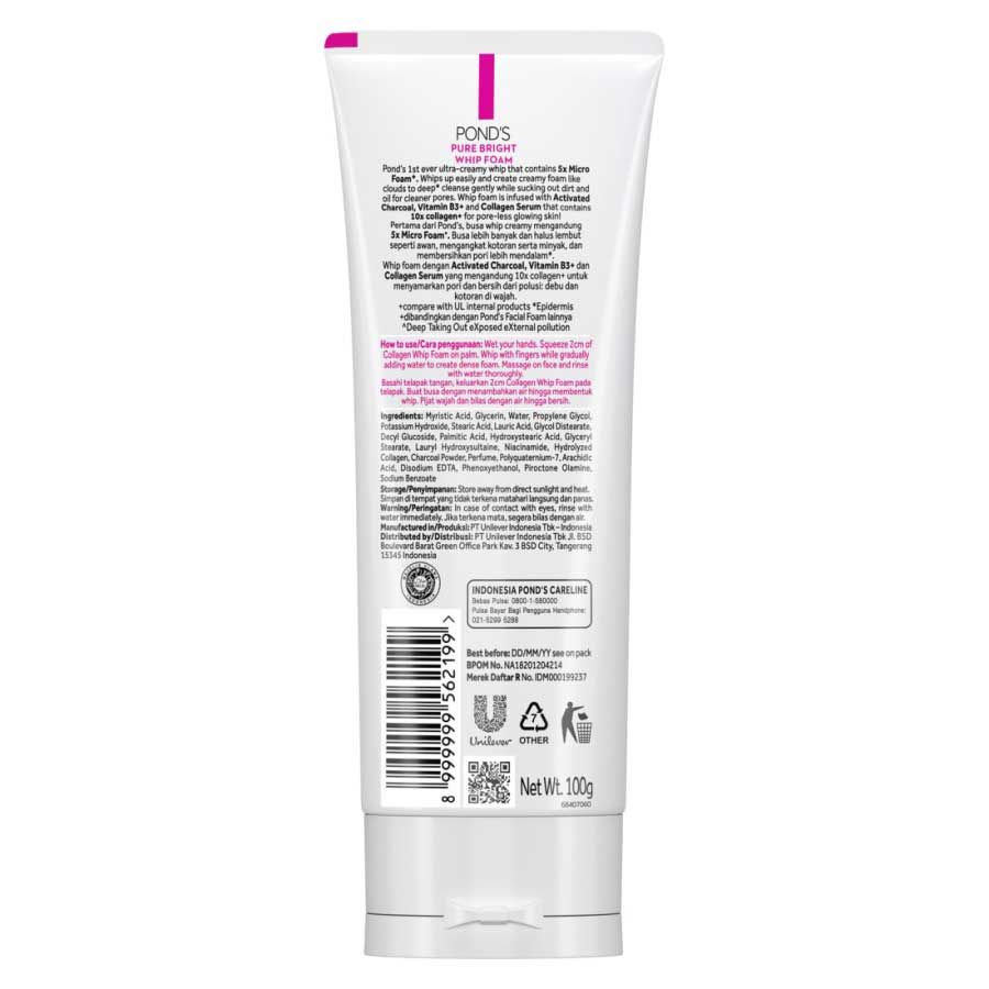 Ponds Pure Bright Whip Foam 100G - 3