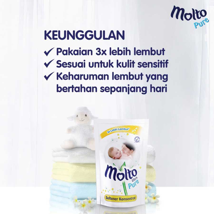 Molto Pelembut Softener Dan Pewangi Pure 720Ml - 5