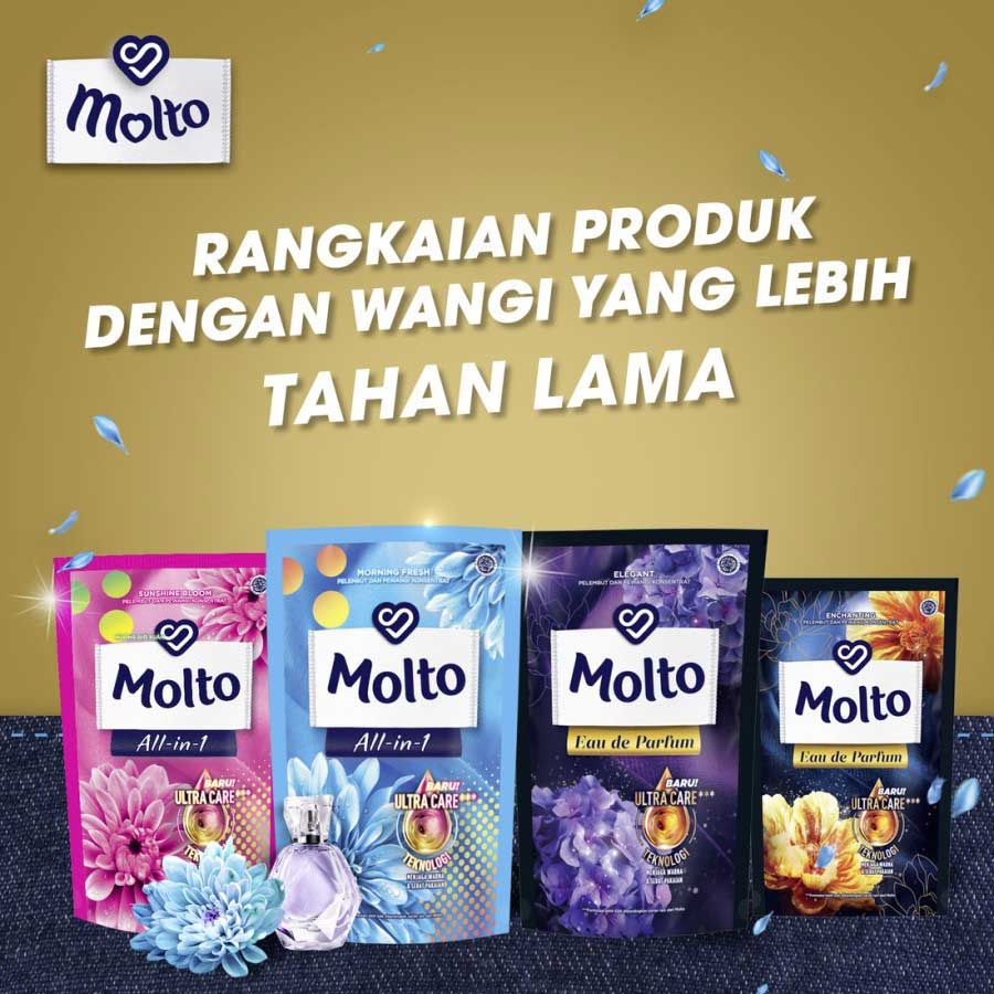 Molto Pelembut Dan Pewangi All In 1 Blue 1600Ml - 4