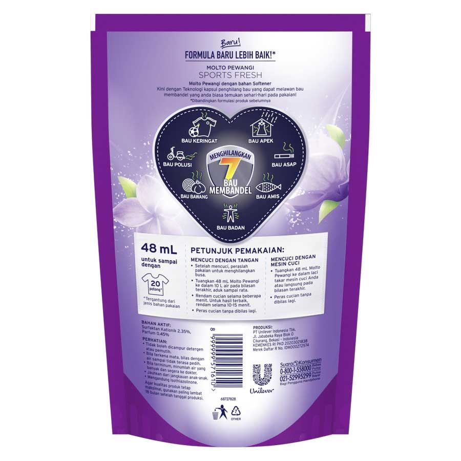 Molto Pewangi Sports Fresh 780 Ml - 3