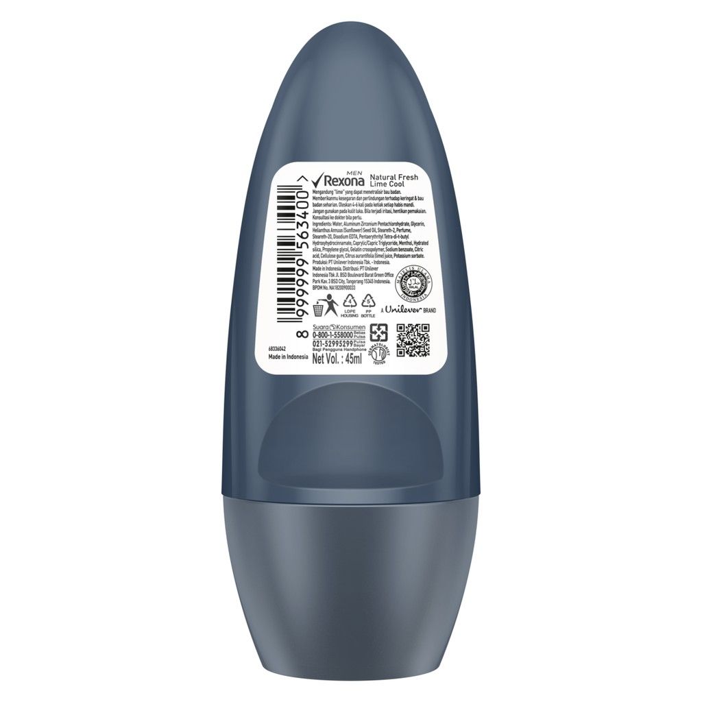 Rexona Men Roll On Natural Fresh Lime Cool 45Ml - 3