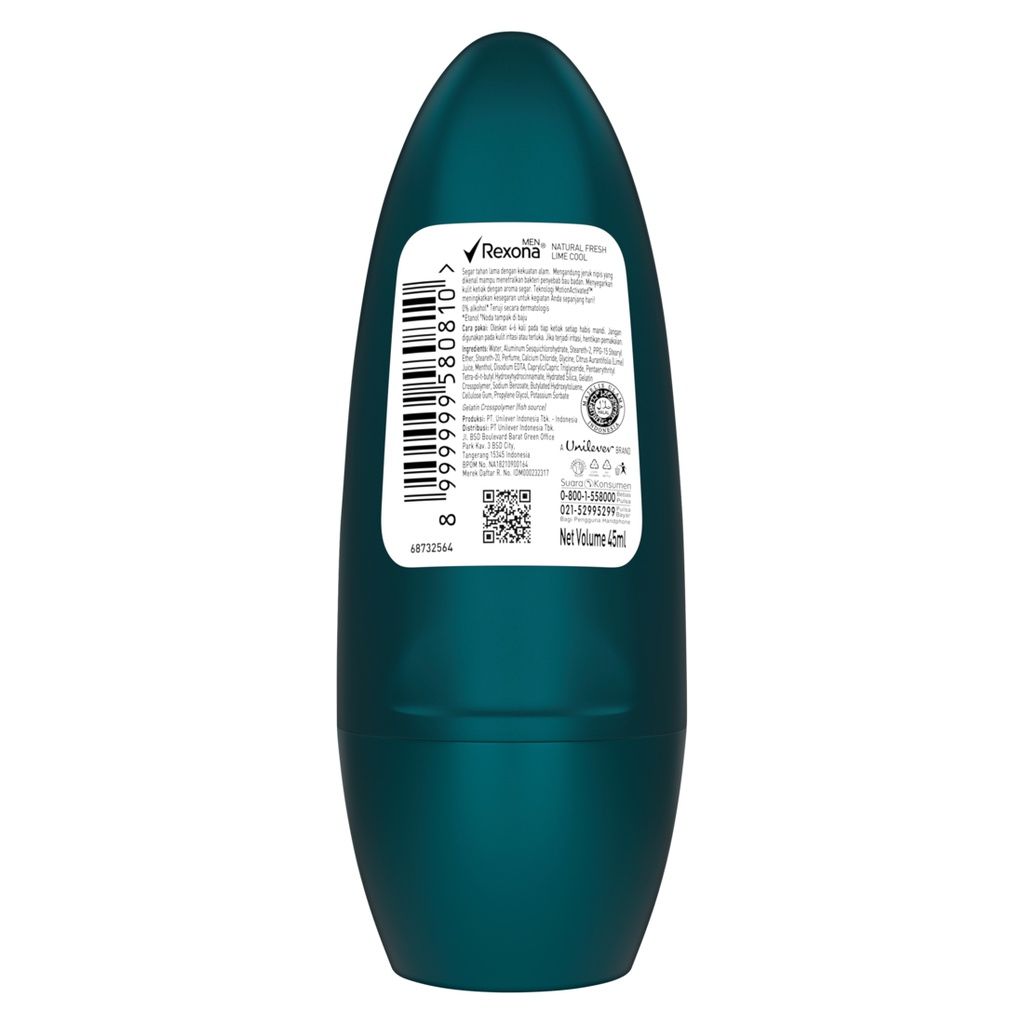 Rexona Men Roll On Natural Fresh Lime Cool 45Ml - 5