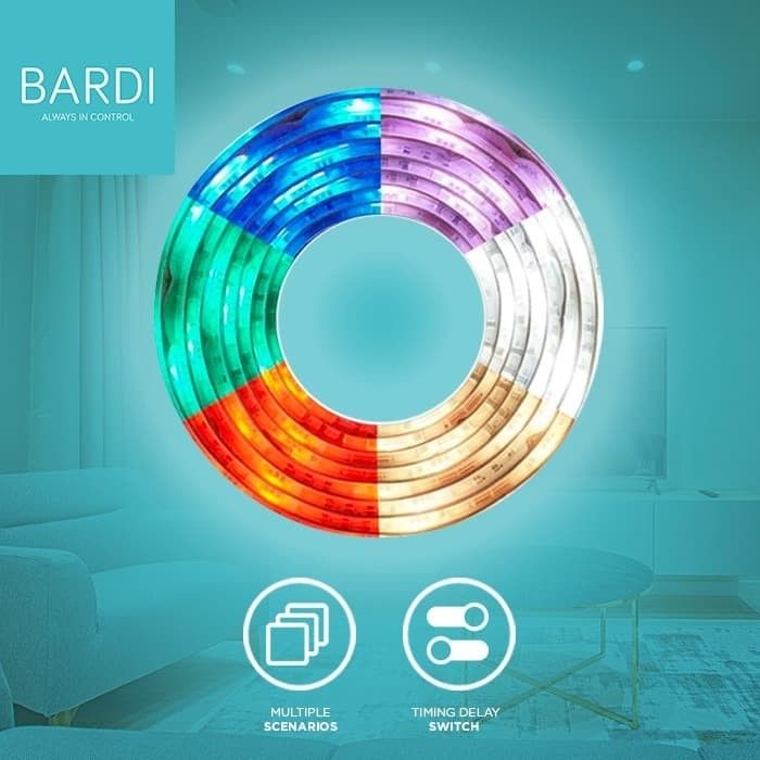 BARDI Lampu LED Strip RGBWW Wifi 2m - Lamp Control by App Google home - 2