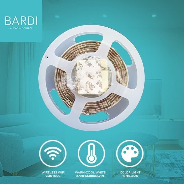 BARDI Lampu LED Strip RGBWW Wifi 2m - Lamp Control by App Google home - 3