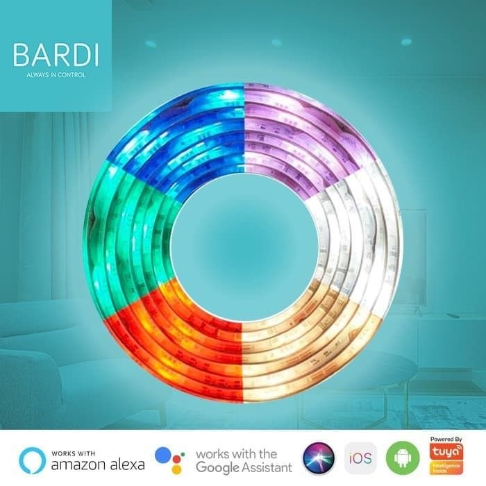 BARDI Lampu LED Strip RGBWW Wifi 2m - Lamp Control by App Google home - 1