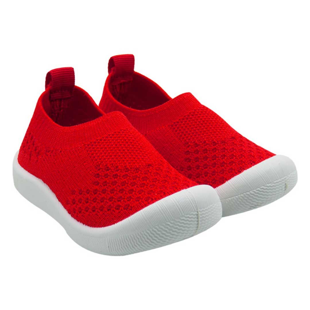 Balmoral Kids Sepatu Bayi Slip On Prewalker Anak 9 bulan - 3 tahun Flexi Sole Shoes Red-24 - 1