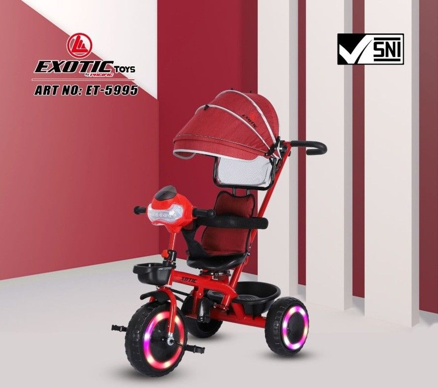Exotic Sepeda Anak Bayi Balita Roda 3 Tricycle Exotic ET5995 By Pacific Red - 1