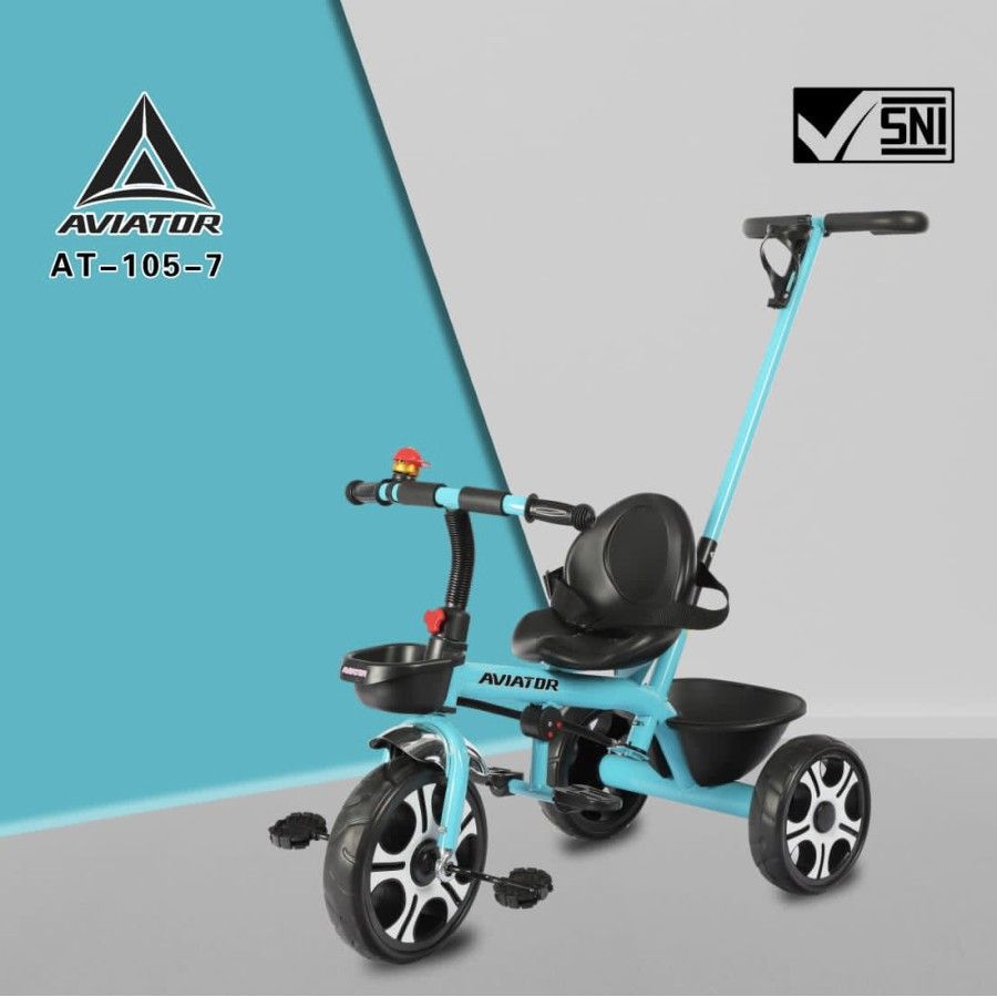 Aviator Sepeda Anak Bayi Balita Dorong Roda 3 Tricycle Aviator AT105-7 Blue - 1