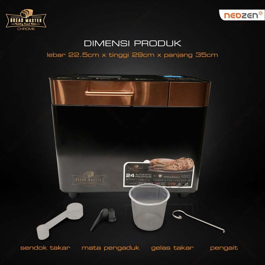 Bread Master Chrome Alat Pembuat Roti Otomatis 600 Watt - 4