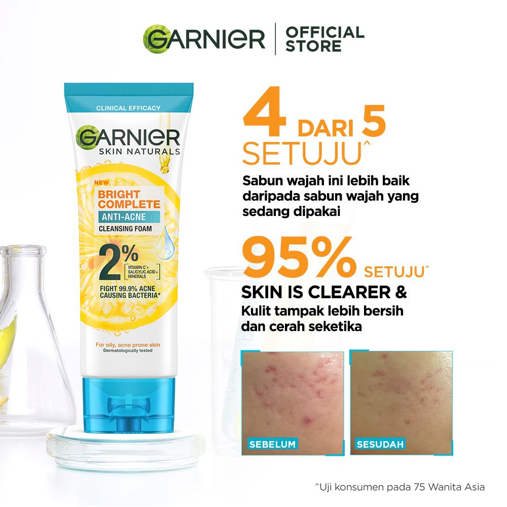 Garnier Bright Complete Anti-Acne 3in1 Foam 100ml - 3