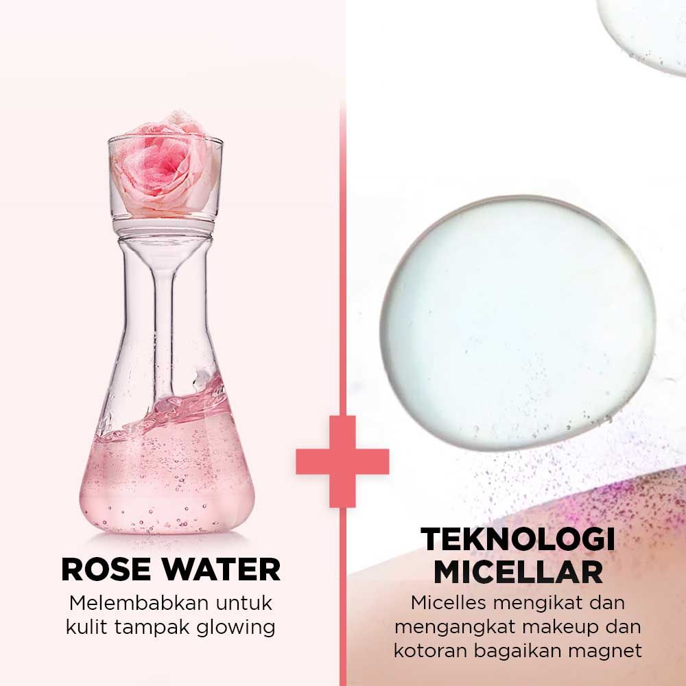 Garnier Micellar Water Rose Cleanse & Glow 125ml - 2