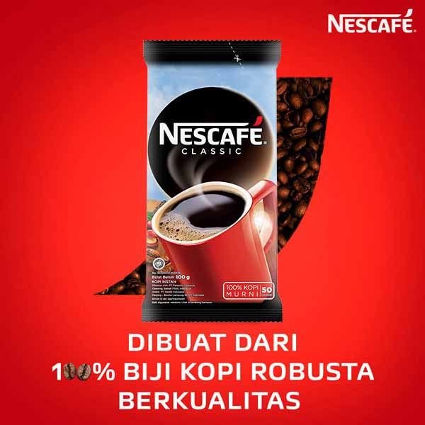 Nescafe Classic Kopi Instan Kopi Hitam Sachet Bag 100G X 2Pcs - 2