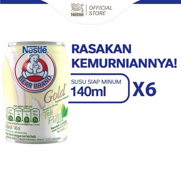 Bear Brand Milk White Tea 140Ml 6 Pcs - 1