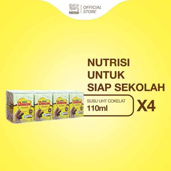Dancow Fortigro Susu UHT Coklat Usia Sekolah Multipack 110Ml X 4Pcs - 1
