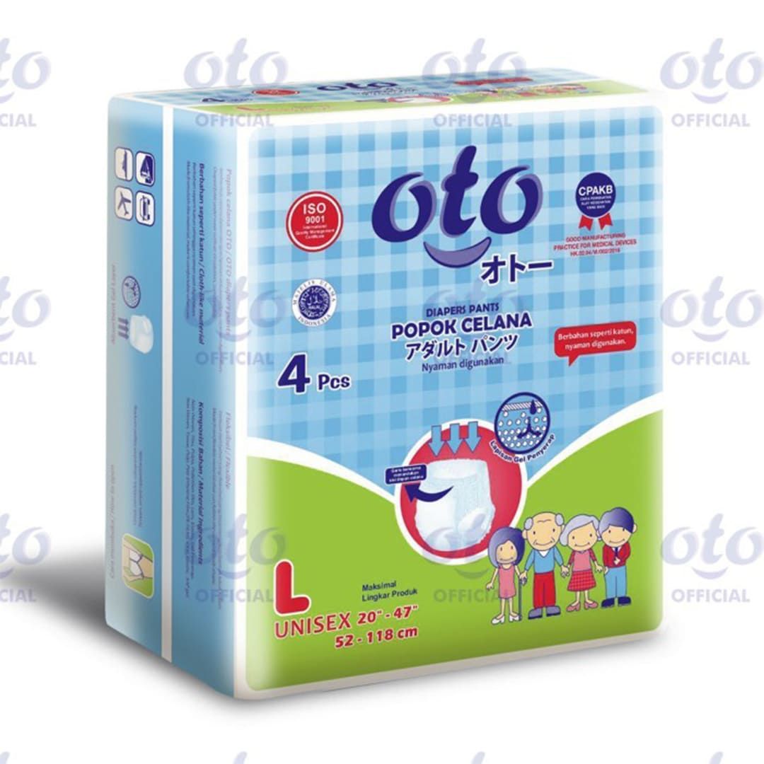 OTO Diapers Adult Pants Popok Dewasa Celana uk L isi 4 pcs BUY 2 GET 1 - 2