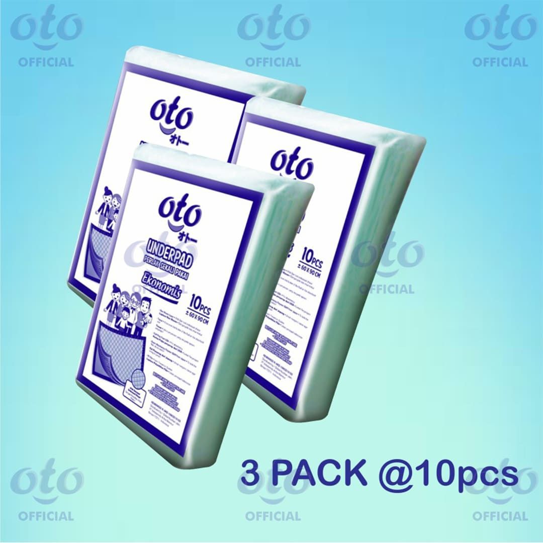 OTO Underpad Perlak Sekali Pakai Alas Pasien 3 Pack ( isi 30 pcs ) - 1