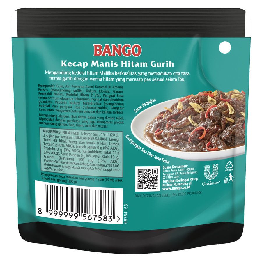Bango Kecap Manis Hitam Gurih 40ml - 3