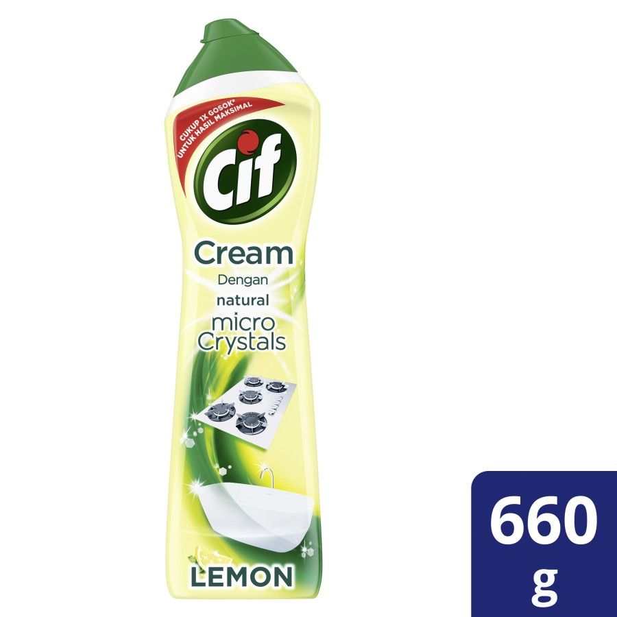 CIF Cream Pembersih Serbaguna Lemon Botol 660g - 1
