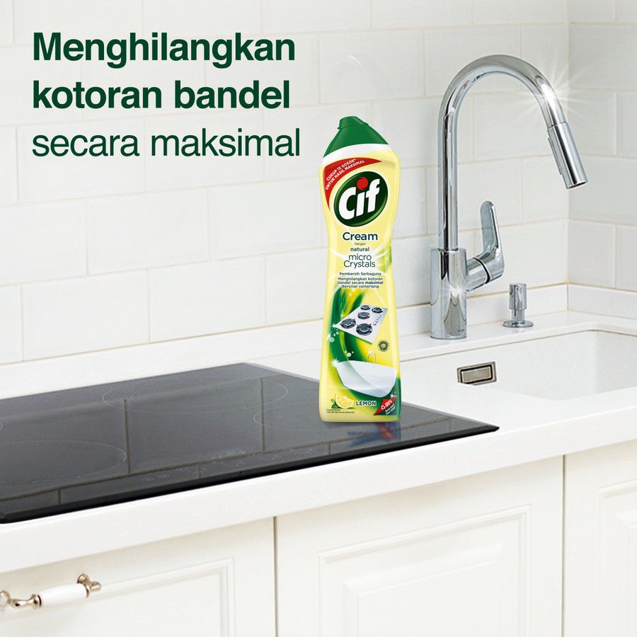 CIF Cream Pembersih Serbaguna Lemon Botol 660g - 3