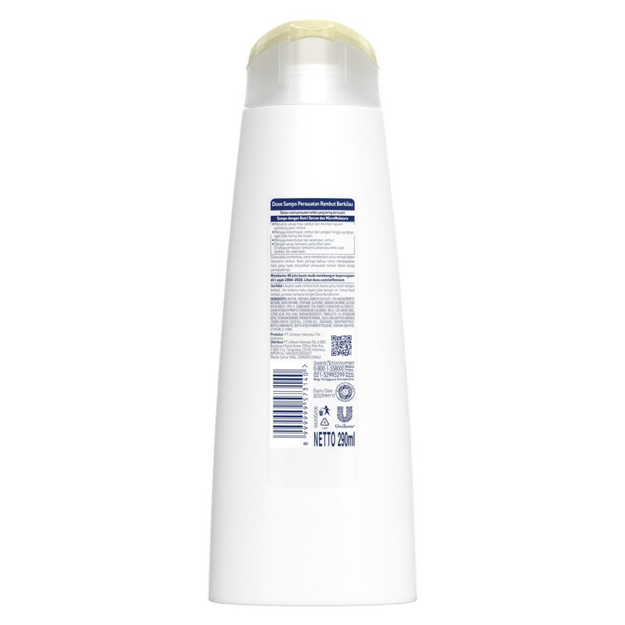 Dove Shampo Perawatan Rambut Berkilau 290ml - 3