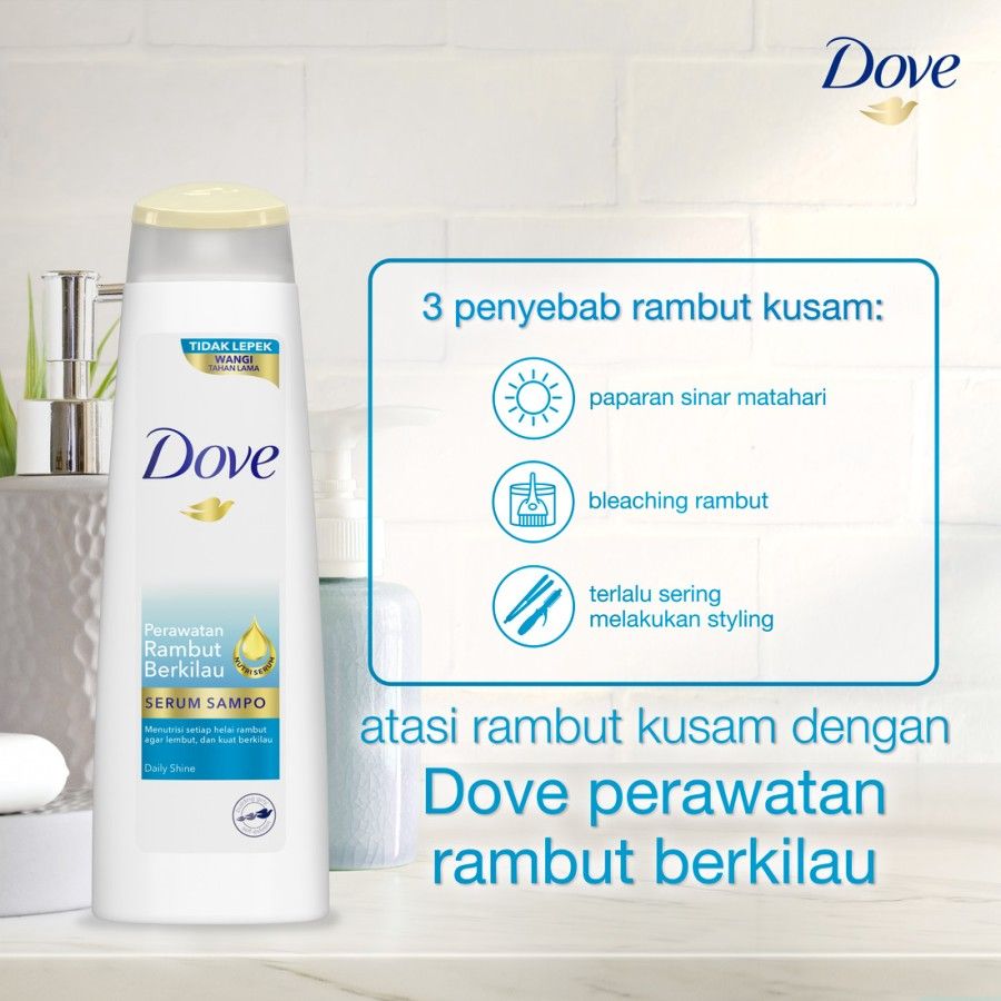 Dove Shampo Perawatan Rambut Berkilau 290ml - 5