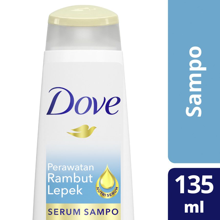 Dove Shampo Perawatan Rambut Lepek 135ml - 1
