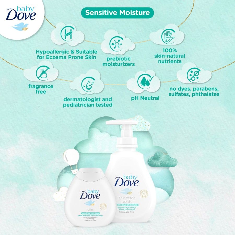 Baby Dove Hair to Toe Wash Sensitive Moisture 400ml - 5