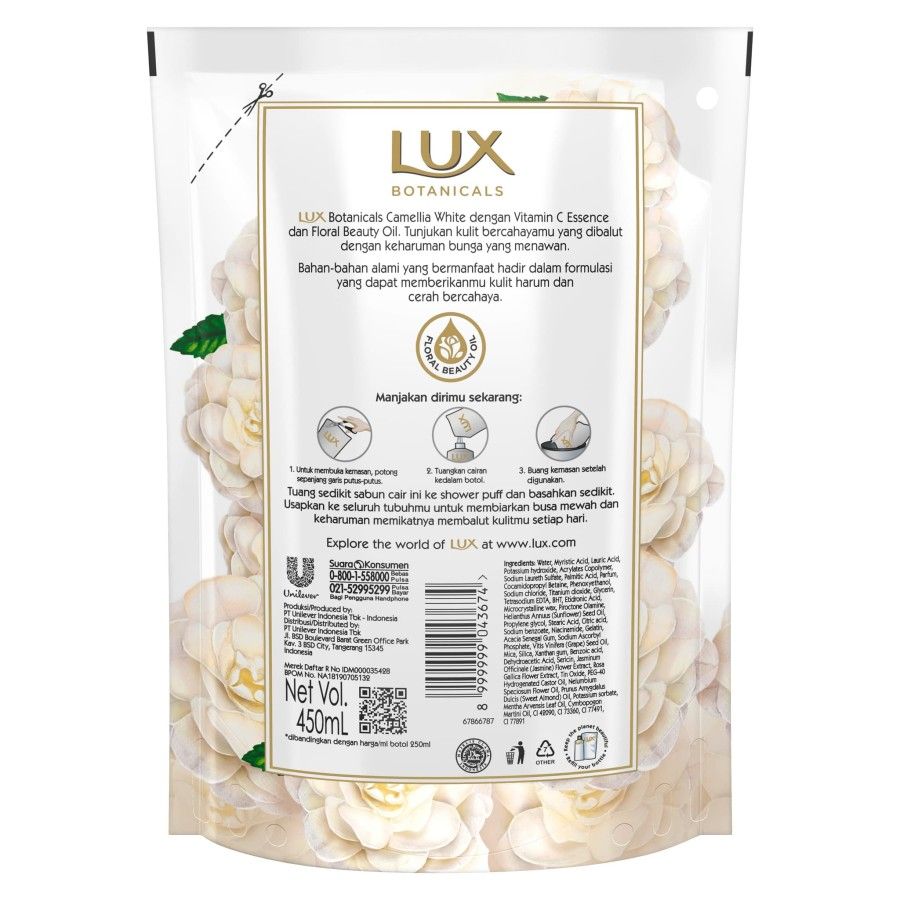 Lux Sabun Cair White Impress Refill 450Ml - 3