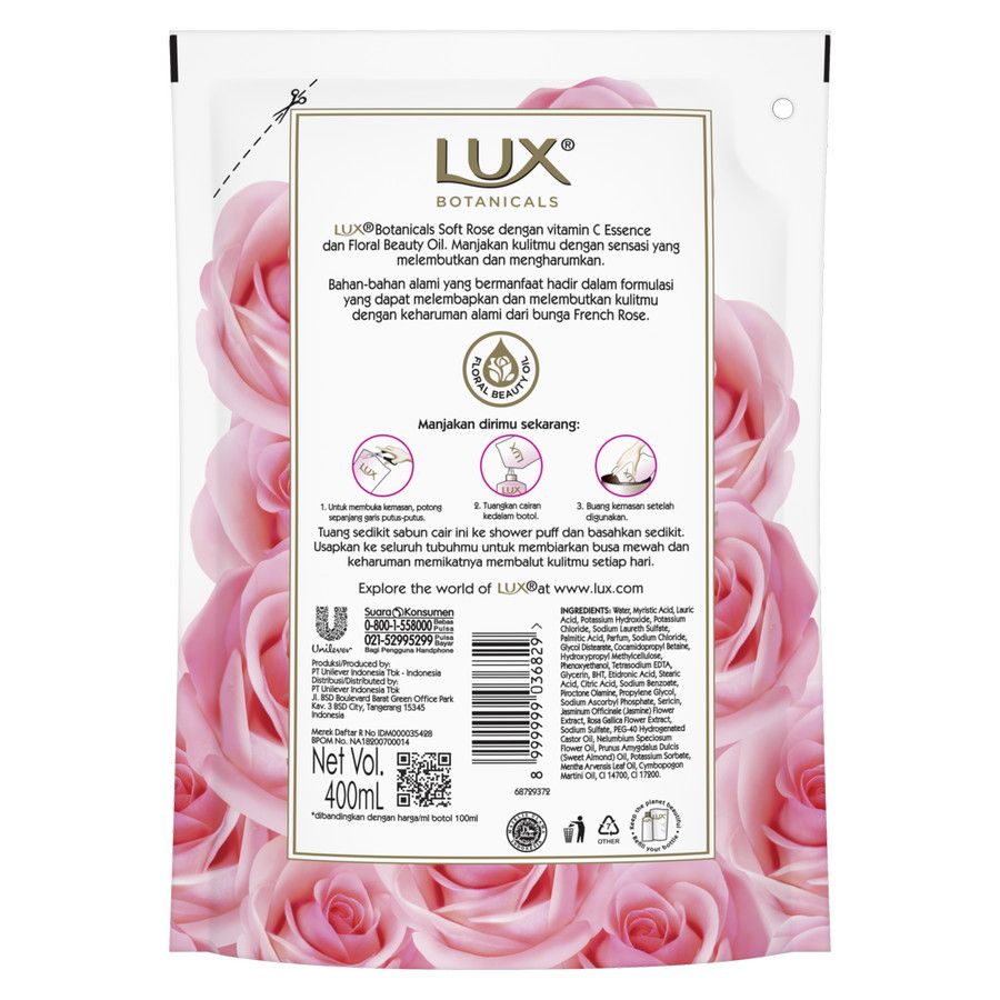 Lux Sabun Cair Pink Soft Touch Refill 450Ml - 3