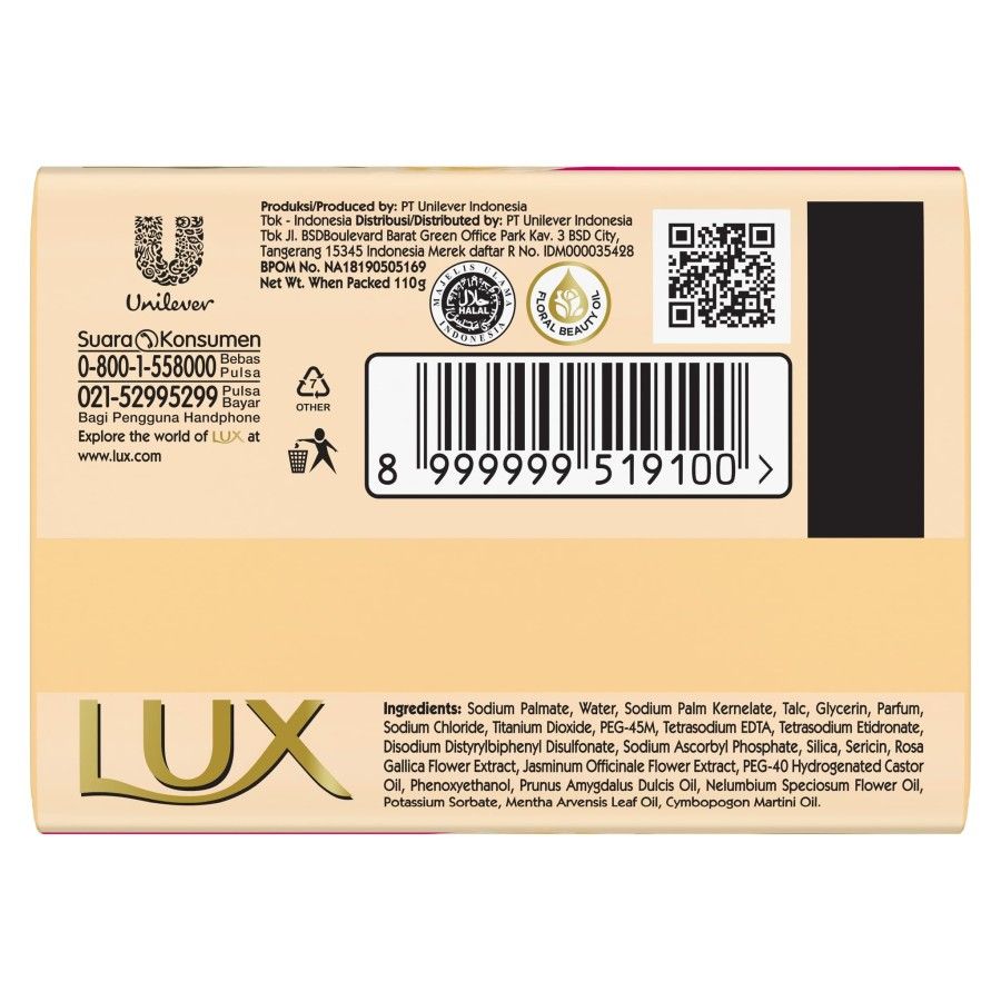 Lux Botanicals Sabun Batang Multipack Velvet Jasmine 3X110G - 3