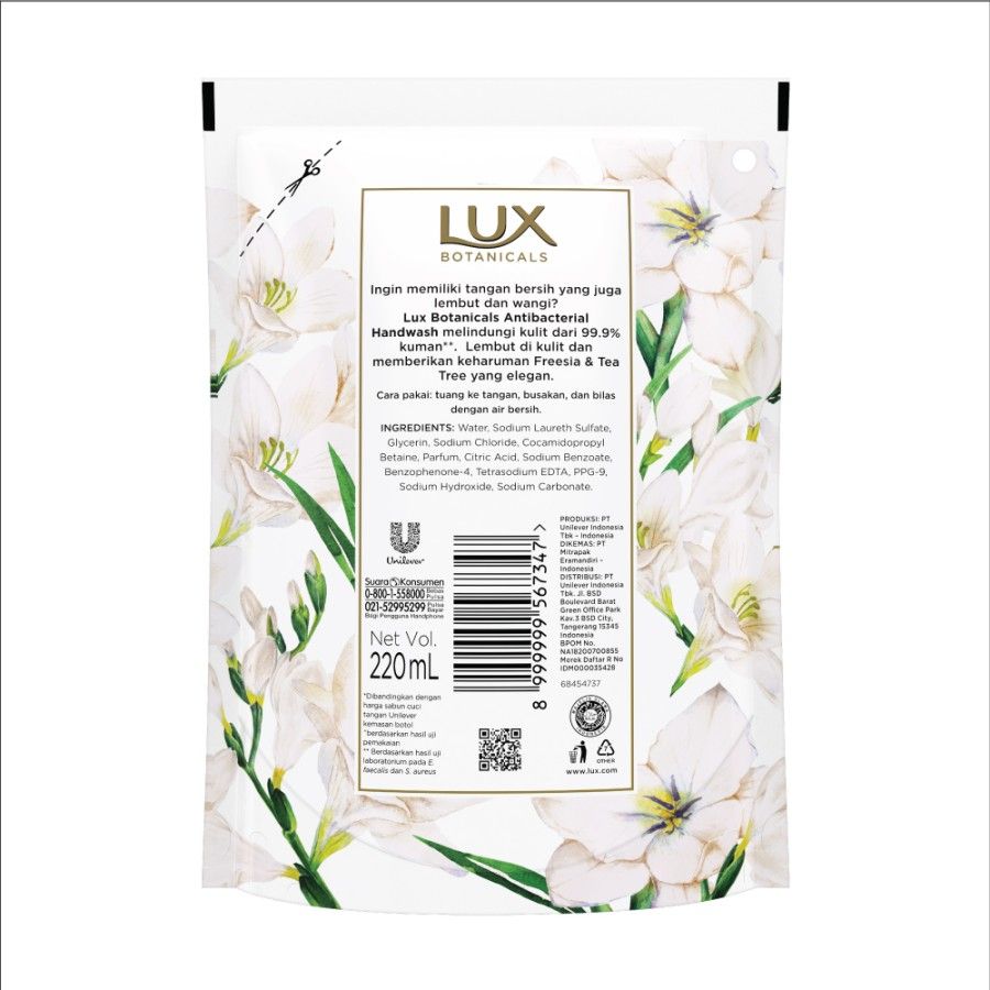Lux Handwash Freesia & Tea Tree Refill 220ml - 3