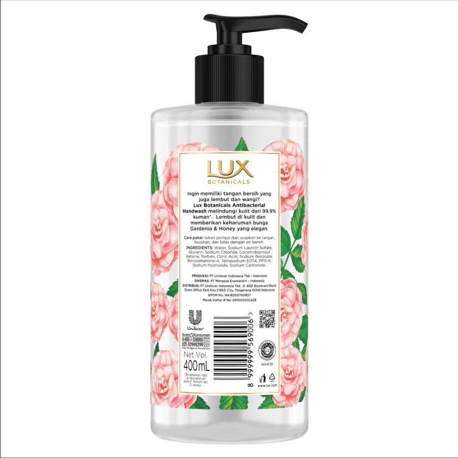Lux Handwash Gardenia & Honey Pump 400ml - 3