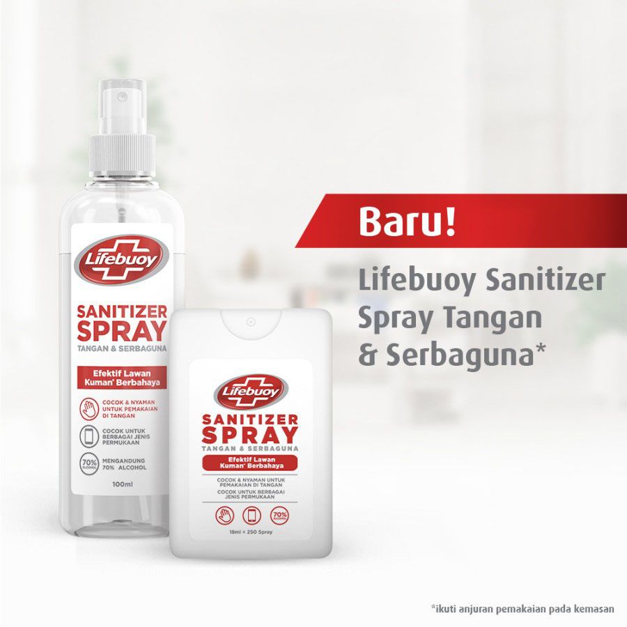 Lifebuoy Hand Sanitizer Spray Tangan Dan Serbaguna 100 Ml - 2