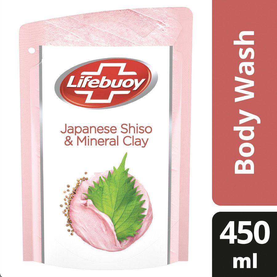 Lifebuoy Sabun Mandi Cair Shiso & Mineral Clay 450Ml - 1