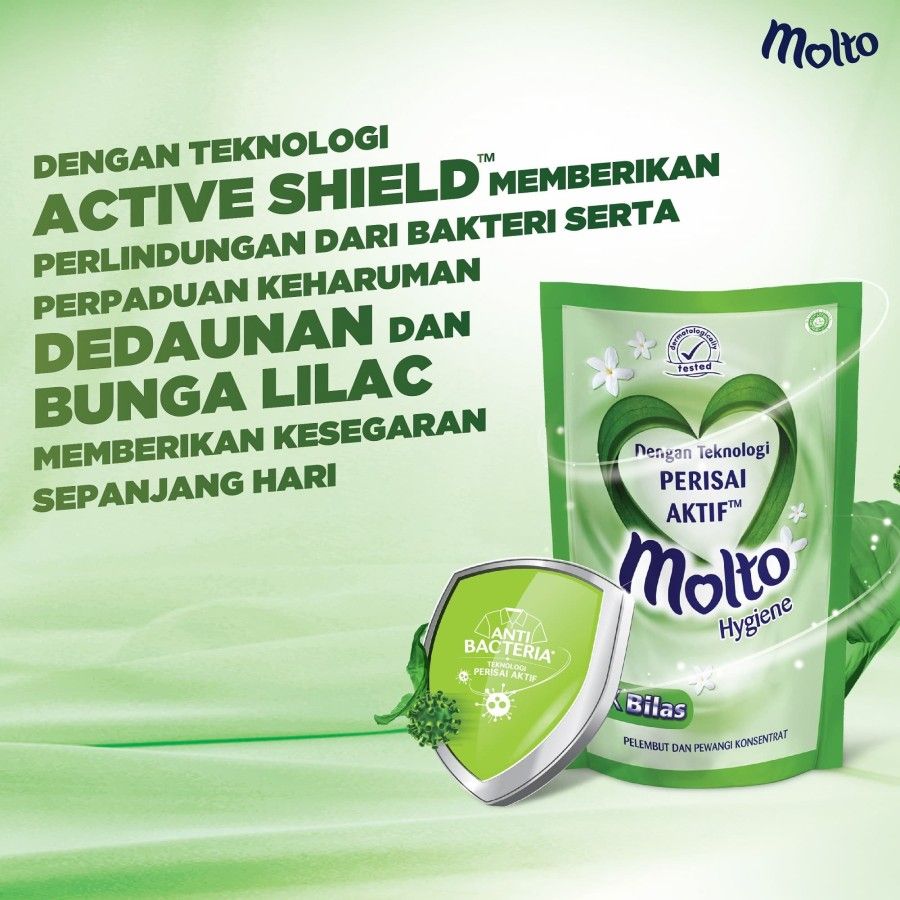 Molto Pelembut & Pewangi Pakaian Hygiene 720 Ml - 3