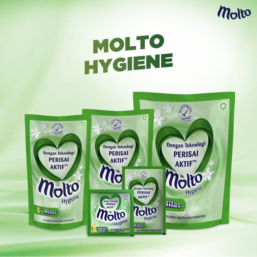 Molto Pelembut & Pewangi Pakaian Hygiene 720 Ml - 5