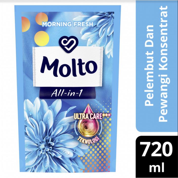 Molto All-In-1 Blue Pewangi & Pelembut Konsentrat Pouch 720Ml - 1