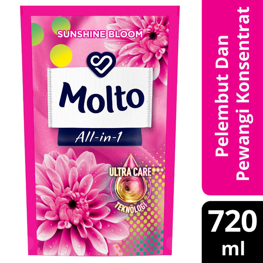Molto All-In-1 Pink Pewangi & Pelembut Konsentrat Pouch 720Ml - 1