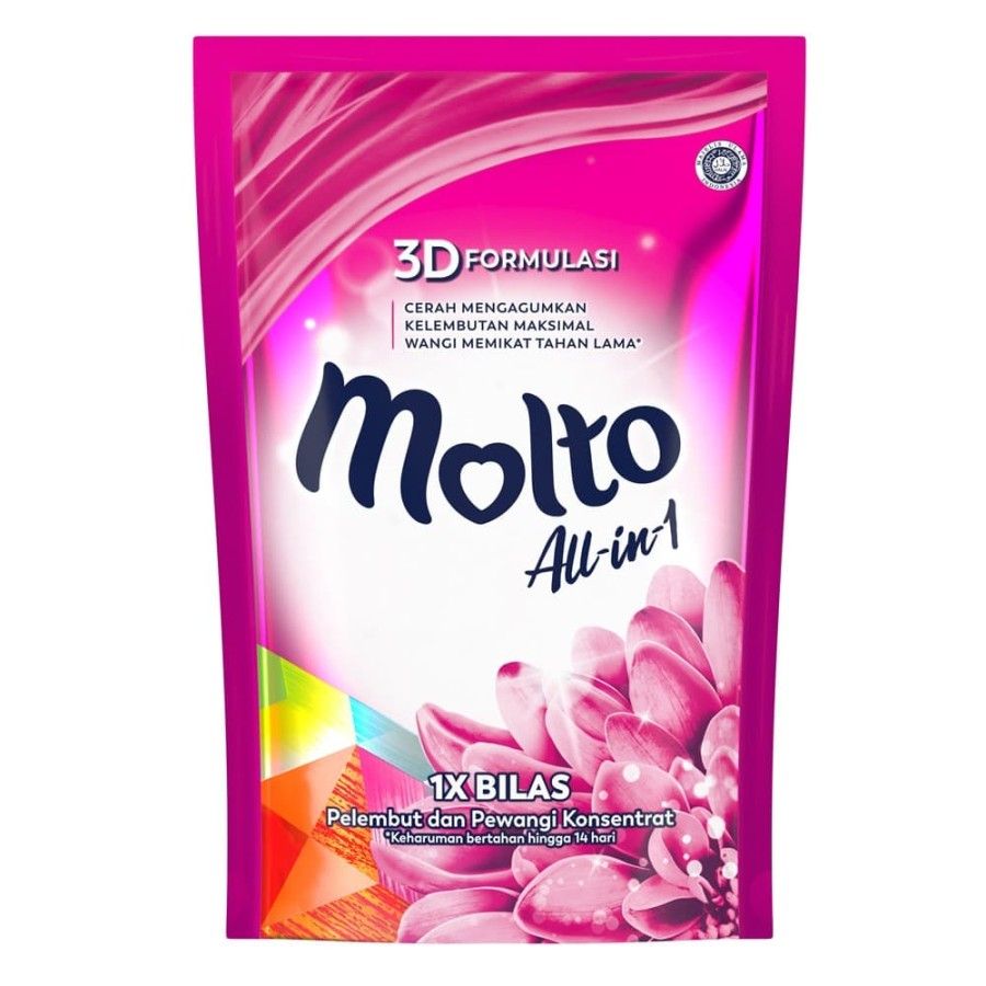 Molto All-In-1 Pink Pewangi & Pelembut Konsentrat Pouch 720Ml - 2