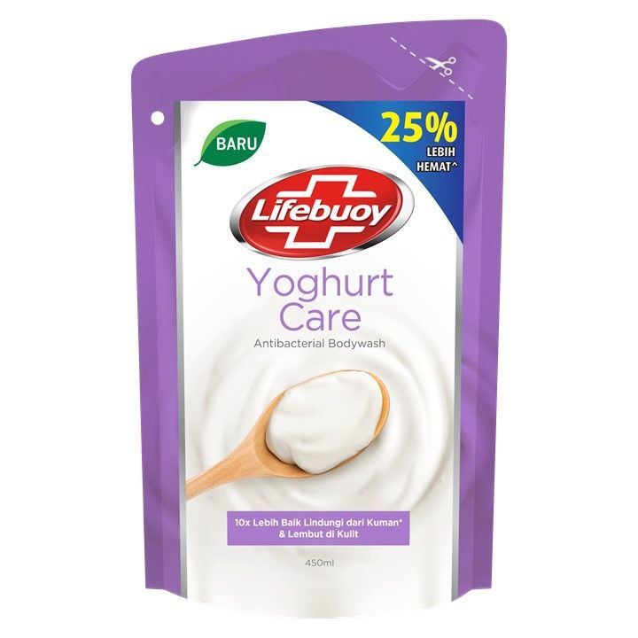 Lifebuoy Sabun Mandi Cair Yoghurt Care Refill 450Ml - 2