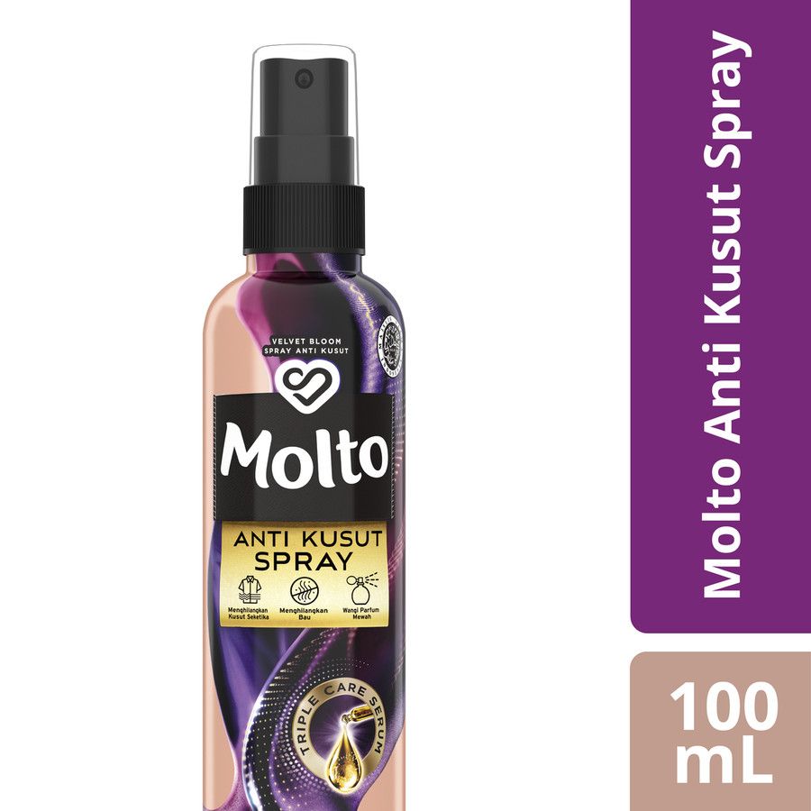 Molto Anti Kusut Spray Instan Pewangi Pakaian Velvet Bloom 100Ml - 1