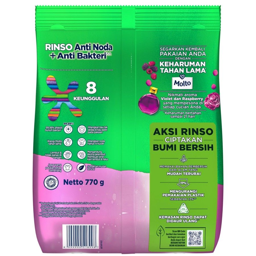 Rinso Molto Deterjen Bubuk Perfume Essence 770G - 3