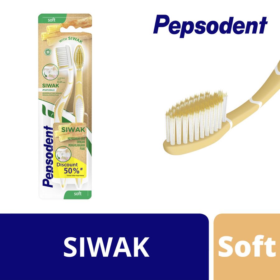 Pepsodent Sikat Gigi Nature Essentials Siwak Isi 2 - 1