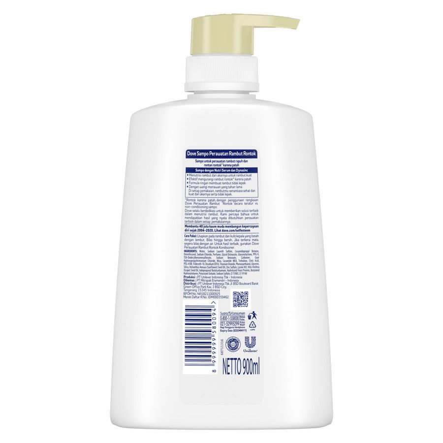 Dove SHAMPO Anti Rambut Rontok PERAWATAN RAMBUT RONTOK 900ML - 3