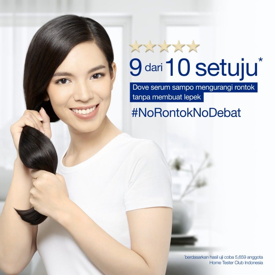 Dove SHAMPO Anti Rambut Rontok PERAWATAN RAMBUT RONTOK 900ML - 5